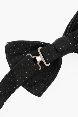 CC COLLECTION Silk Bow Tie with Micro Polka Dots
