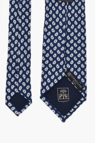 Seidenkrawatte mit Mini-Paisley-Muster