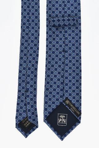 Silk Tie With Geometric Pattern
