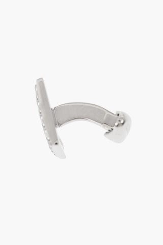 Rectangular Brass Cufflinks with Contrast Details