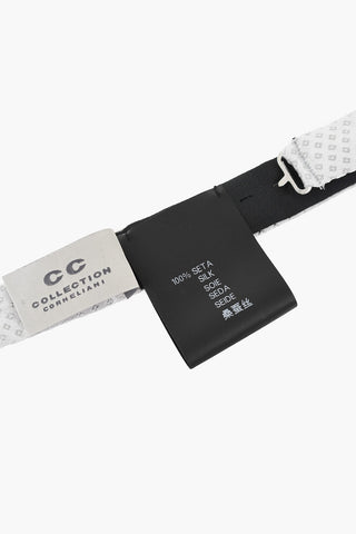 CC COLLECTION Papillon in Seta a Micro Rombi Ricamati