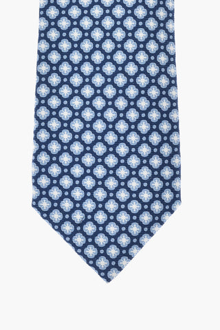 Silk Tie With Geometric Pattern