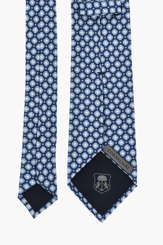 Silk Tie With Geometric Pattern