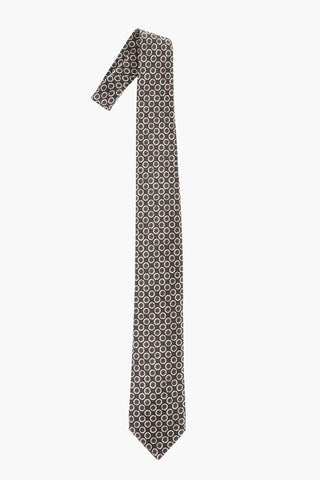 Silk Tie With Floral Pattern