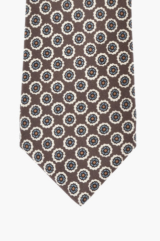 Silk Tie With Floral Pattern