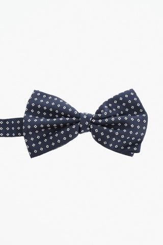 Papillon in Satin con Ricamo Geometrico