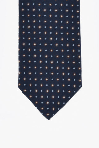 Polka-Dot Silk Tie with Matching Pocket Square