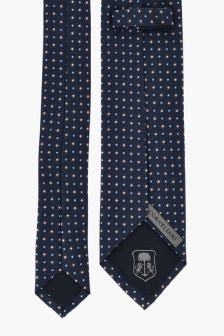 Polka-Dot Silk Tie with Matching Pocket Square