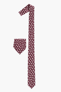 Silk Tie with Floral Pattern