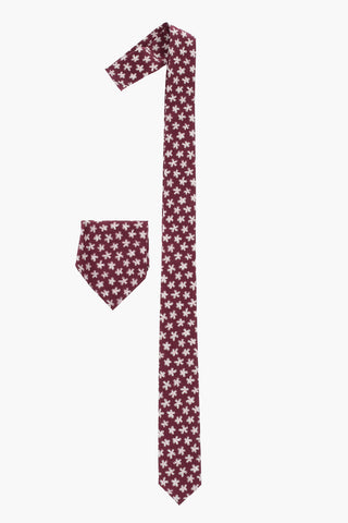 Silk Tie with Floral Pattern