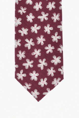 Silk Tie with Floral Pattern