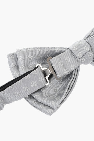 Satin Bow Tie with Contrasting Embroidery