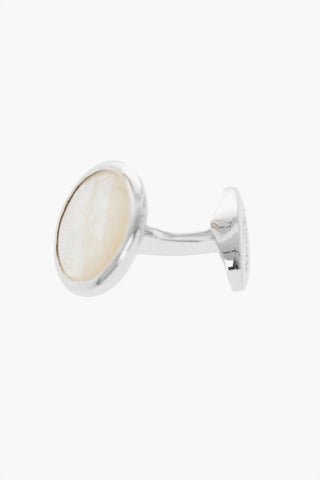 Pearlescent Brass Cufflinks with Monogram