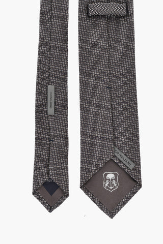 Wave Pattern Silk Tie