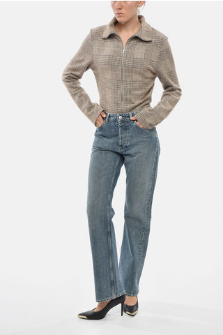 Jeans Linear Cut con Bottone logato 21cm