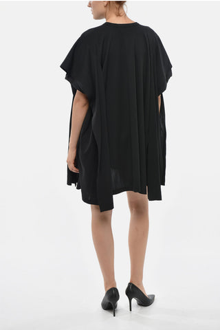 Solid-Color Flared Tee Dress