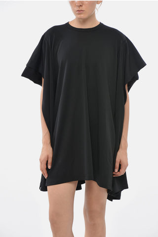 Solid-Color Flared Tee Dress