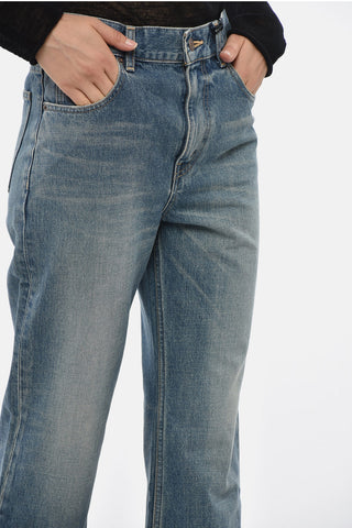 Straight-Leg Jeans with Logo Patch 24cm