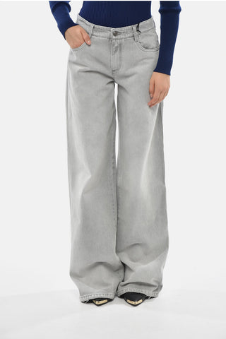 Jeans Baggy Fit con Tasche Posteriori Ricamate 29cm