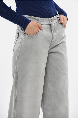 Jeans Baggy Fit con Tasche Posteriori Ricamate 29cm