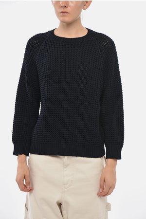 Solid Cotton Crewneck Top