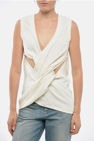 Cross-Over Top with Cut-Out Details