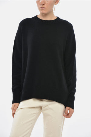 Solid-Color Cashmere Crewneck Sweater