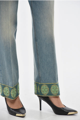 Regular-Fit Jeans with 26 cm Ankle Embroidery