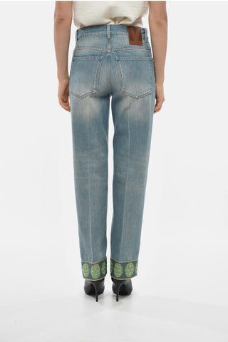 Regular-Fit Jeans with 26 cm Ankle Embroidery