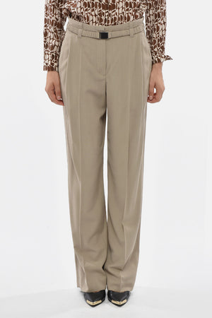 Double-Pleat Trousers With Belt