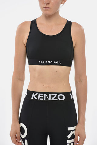 ACTIVEWEAR Cropped-Top aus Stretchstoff mit Logoband