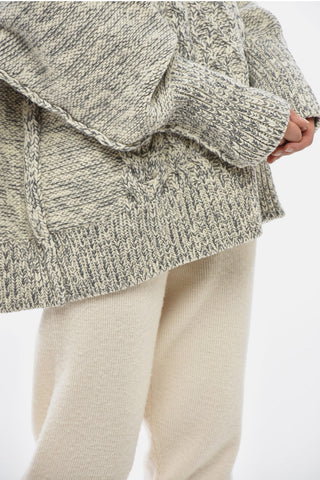 SPORTMAX Maglia a Collo Alto GIOCHI in Lana a Trecce