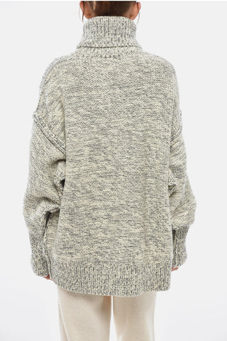 SPORTMAX Maglia a Collo Alto GIOCHI in Lana a Trecce