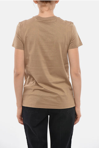 T-Shirt Girocollo TAVERNA in Jersey di Cotone con Monogram in Lurex