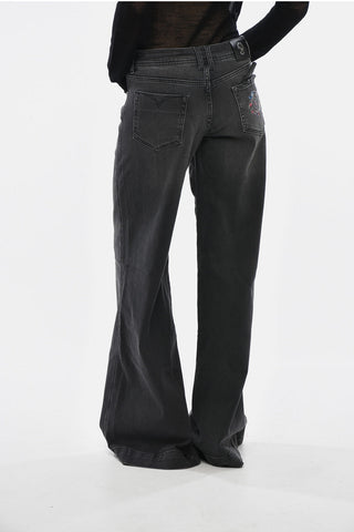 JEANS COUTURE Jeans in Denim Stretch a Gamba Ampia 36cm