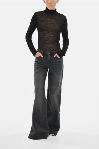 JEANS COUTURE Jeans in Denim Stretch a Gamba Ampia 36cm