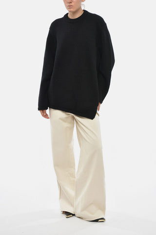 Oversized Rundhalspullover Uni