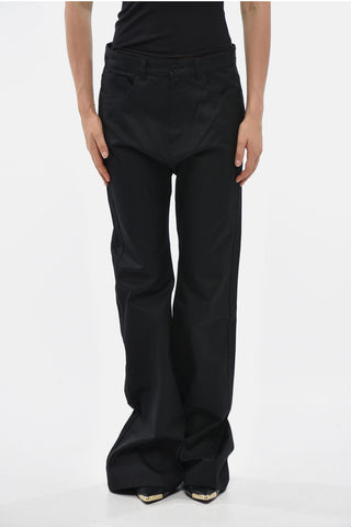 5-Taschen-Hose In Uni Mit Ausgestelltem Bein