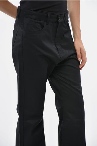 5-Taschen-Hose In Uni Mit Ausgestelltem Bein