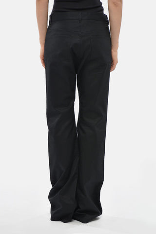 5-Taschen-Hose In Uni Mit Ausgestelltem Bein