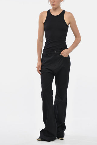 5-Taschen-Hose In Uni Mit Ausgestelltem Bein