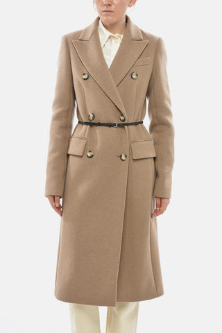 SPORTMAX 맥시 더블브레스트 순모 코트 GHIA 허리끈