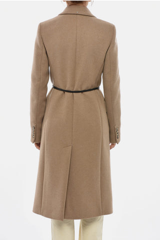 SPORTMAX 맥시 더블브레스트 순모 코트 GHIA 허리끈