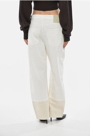 SPORTMAX Pantaloni 5 Tasche ZENICA in Cotone Leggero Bicolore 