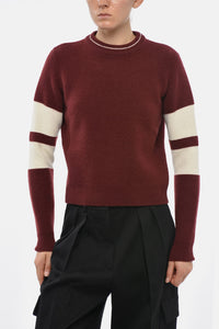 Wool-Blend Crewneck Sweater DANI with Embroidered Detail