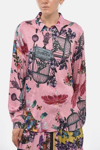 COUTURE Oversize-Bluse mit Blumenmuster