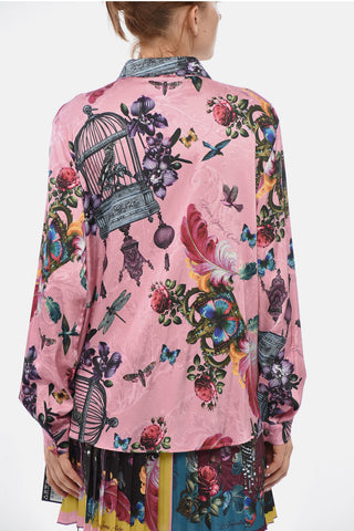 COUTURE Oversize-Bluse mit Blumenmuster