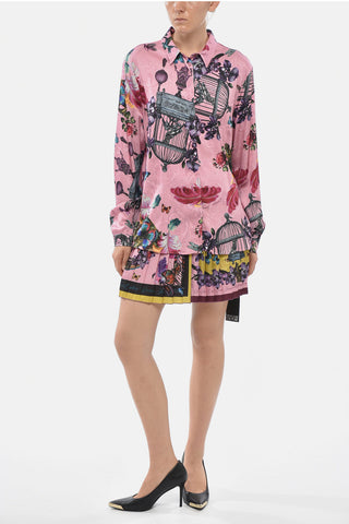 COUTURE Oversize-Bluse mit Blumenmuster