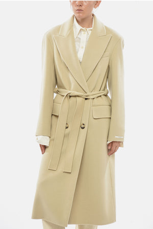 SPORTMAX 맥시 더블브레스트 울 코트 TRESA 토터스쉘 단추