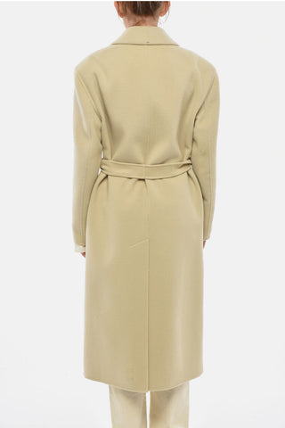 SPORTMAX Maxi Zweireihiger Wollmantel TRESA Mit Schildpattknöpfen